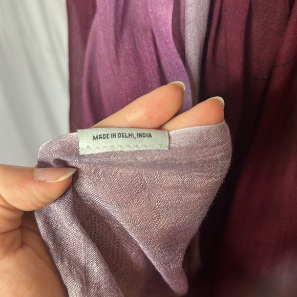 Purple Handmade Indian Scarf - Picture 4 of 5
